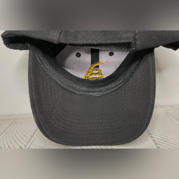 Don’t Tread on Me Embroidered Black Baseball Hat Cap w/Adj Strap - Picture 11 of 11
